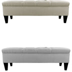 Sachi Diamond Tufted Upholstered Storage Bench