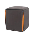 Adeco 14  Small Ottoman Footrest Stool- Velvet Seating Stool Ottoman