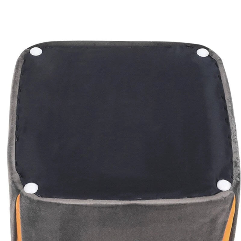 Adeco 14  Small Ottoman Footrest Stool- Velvet Seating Stool Ottoman