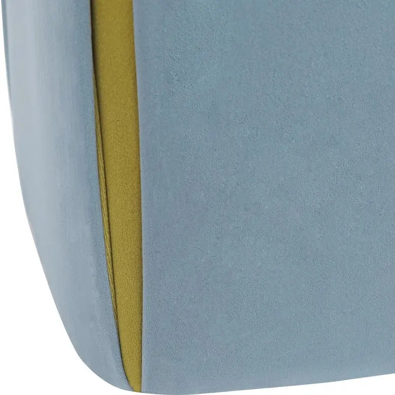 Adeco 14  Small Ottoman Footrest Stool- Velvet Seating Stool Ottoman