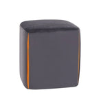 Adeco 14  Small Ottoman Footrest Stool- Velvet Seating Stool Ottoman