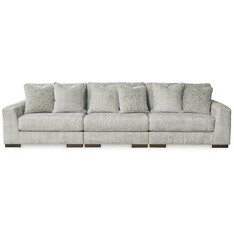 Signature Design by Ashley Regent Park Pewter 3-Piece Sofa - 137 W x 44 D x 39 H