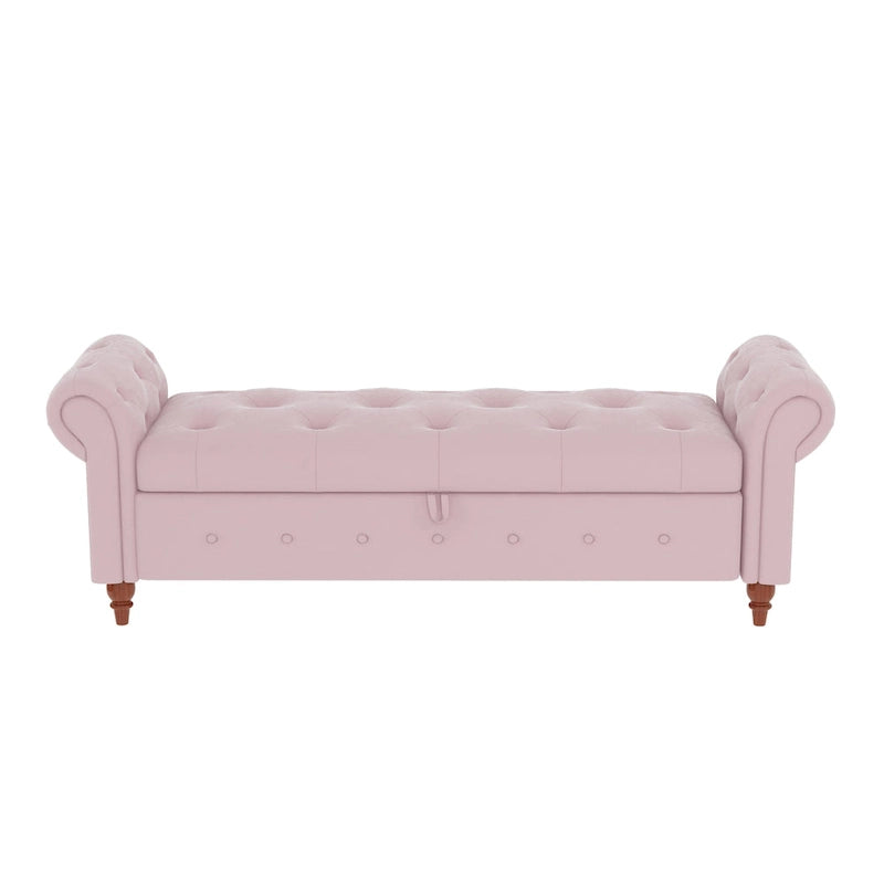 63  Bed Bench Entryway Storage Bench for Living Room Bedroom