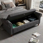 63  Bed Bench Entryway Storage Bench for Living Room Bedroom