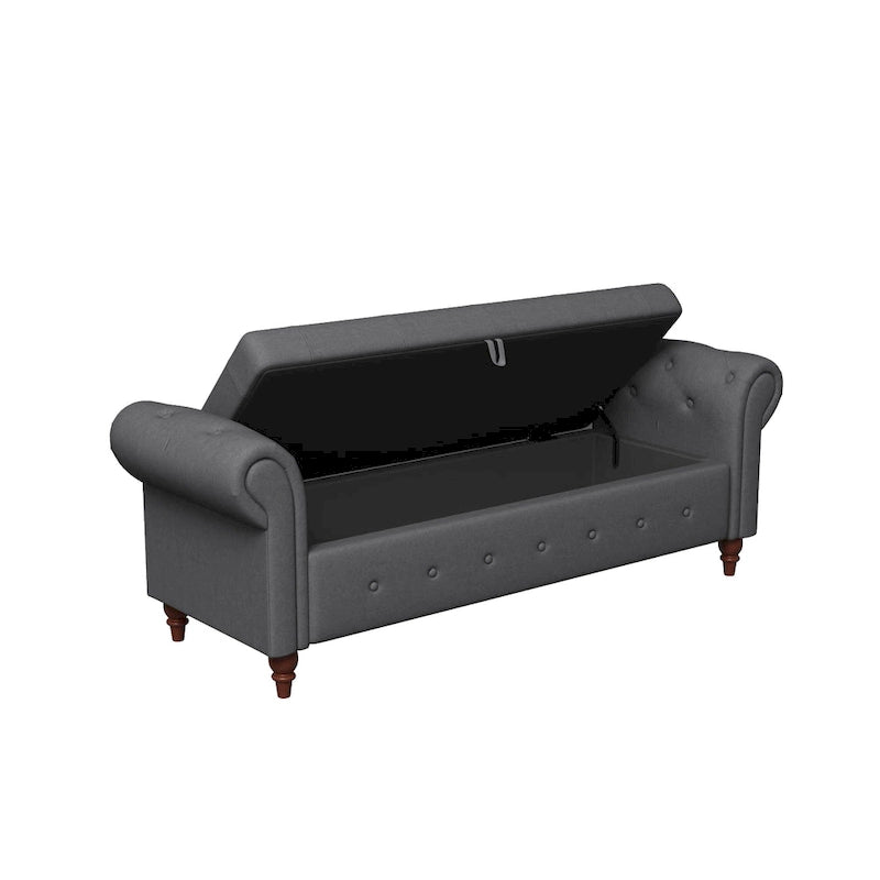 63  Bed Bench Entryway Storage Bench for Living Room Bedroom