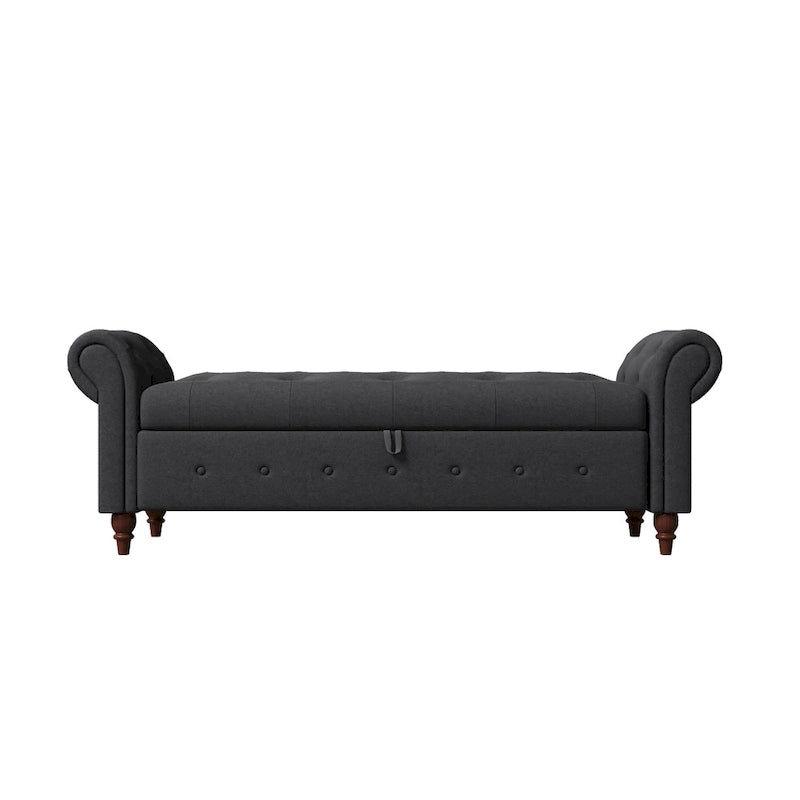 63  Bed Bench Entryway Storage Bench for Living Room Bedroom