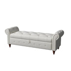 63  Bed Bench Entryway Storage Bench for Living Room Bedroom