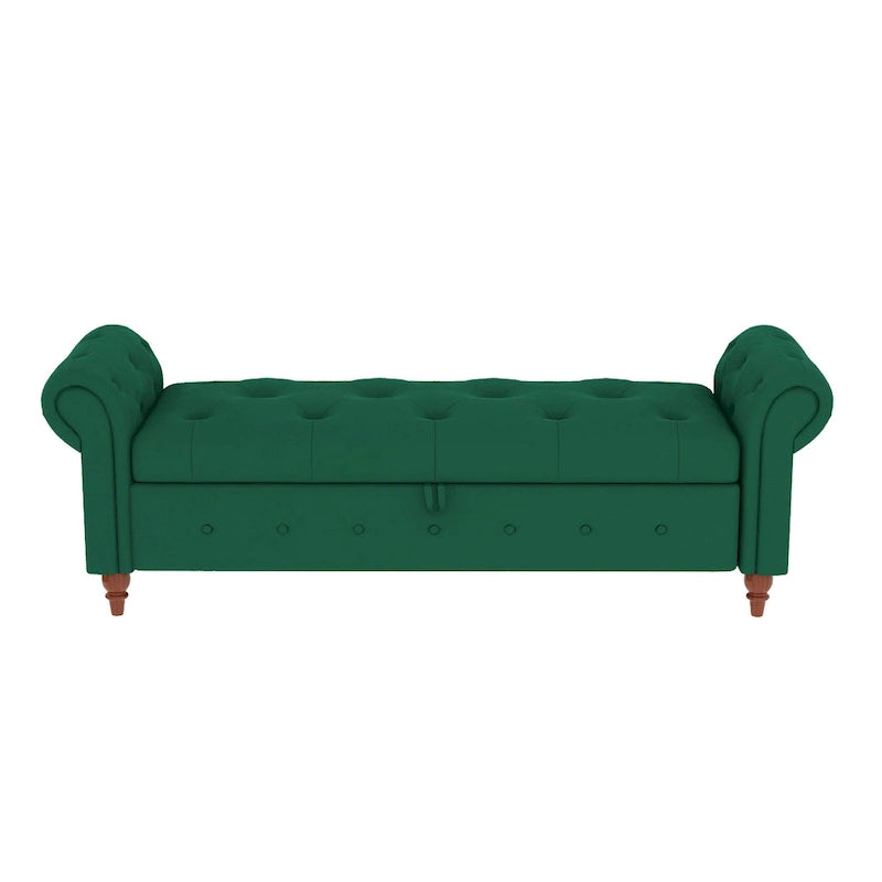63  Bed Bench Entryway Storage Bench for Living Room Bedroom