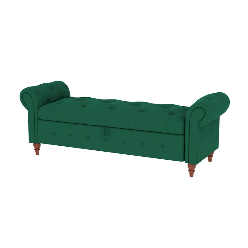 63  Bed Bench Entryway Storage Bench for Living Room Bedroom