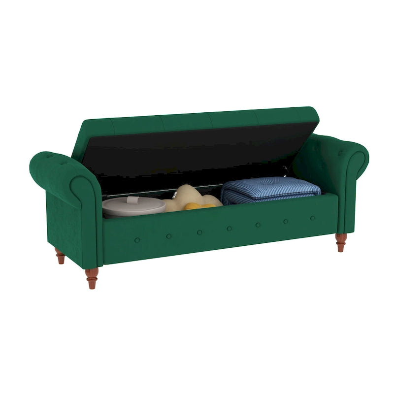63  Bed Bench Entryway Storage Bench for Living Room Bedroom