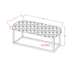 Kika Contemporary 40-inch Fur Fabric Bench by Furniture of America