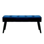 Kipp Velvet Upholstered Button Tufted Bench Ottoman