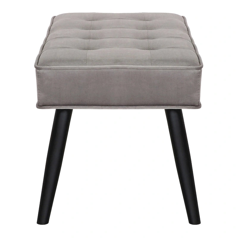 Kipp Velvet Upholstered Button Tufted Bench Ottoman