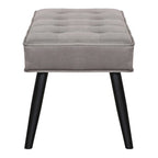 Kipp Velvet Upholstered Button Tufted Bench Ottoman