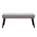 Kipp Velvet Upholstered Button Tufted Bench Ottoman
