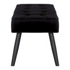 Kipp Velvet Upholstered Button Tufted Bench Ottoman