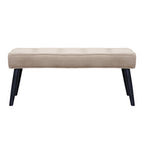 Kipp Velvet Upholstered Button Tufted Bench Ottoman