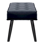 Kipp Velvet Upholstered Button Tufted Bench Ottoman