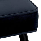Kipp Velvet Upholstered Button Tufted Bench Ottoman