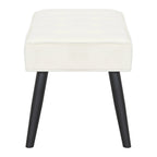 Kipp Velvet Upholstered Button Tufted Bench Ottoman