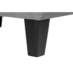 MJL Furniture MAX Squared Decorative Button Tufted Upholstered Grey Firm Ottoman