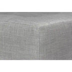 MJL Furniture MAX Squared Decorative Button Tufted Upholstered Grey Firm Ottoman