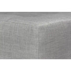 MJL Furniture MAX Squared Decorative Button Tufted Upholstered Grey Firm Ottoman