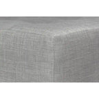 MJL Furniture MAX Squared Decorative Button Tufted Upholstered Grey Firm Ottoman