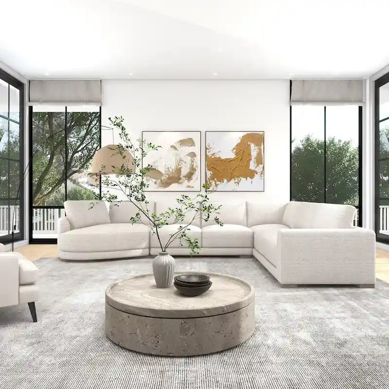 Laguna 165.5  L-Shape Modular Sectional Sofa with Chaise Lounge