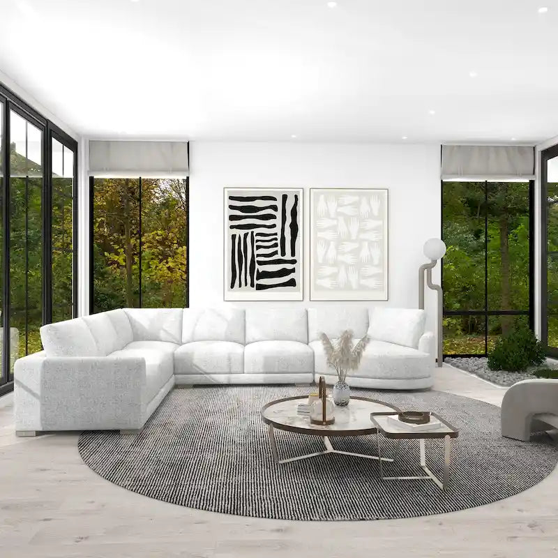 Laguna 165.5  L-Shape Modular Sectional Sofa with Chaise Lounge