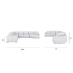 Laguna 165.5  L-Shape Modular Sectional Sofa with Chaise Lounge