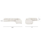 Laguna 165.5  L-Shape Modular Sectional Sofa with Chaise Lounge