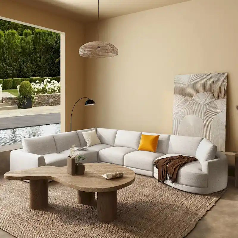 Laguna 165.5  L-Shape Modular Sectional Sofa with Chaise Lounge