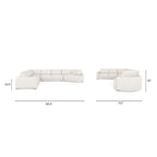 Laguna 165.5  L-Shape Modular Sectional Sofa with Chaise Lounge