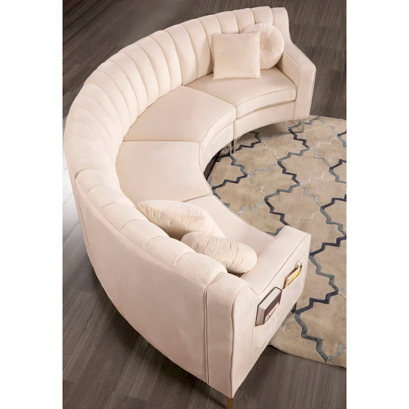 Velvet Sofas & Couches 4 Seats Round shape - 142