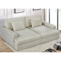 94.49 W Velvet Square arms Oversized Sofa / twin-sized Sofa Bed