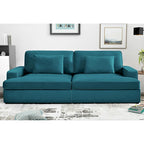 94.49 W Velvet Square arms Oversized Sofa / twin-sized Sofa Bed