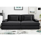 94.49 W Velvet Square arms Oversized Sofa / twin-sized Sofa Bed