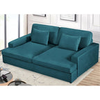 94.49 W Velvet Square arms Oversized Sofa / twin-sized Sofa Bed
