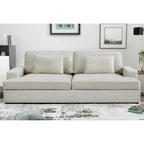 94.49 W Velvet Square arms Oversized Sofa / twin-sized Sofa Bed