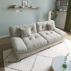 89  Modern Section Sofa with Arms Velvet Fabric Sofa For Living Room