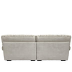 89  Modern Section Sofa with Arms Velvet Fabric Sofa For Living Room