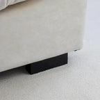 89  Modern Section Sofa with Arms Velvet Fabric Sofa For Living Room