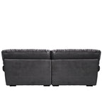 89  Modern Section Sofa with Arms Velvet Fabric Sofa For Living Room