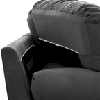 89  Modern Section Sofa with Arms Velvet Fabric Sofa For Living Room