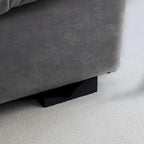 89  Modern Section Sofa with Arms Velvet Fabric Sofa For Living Room