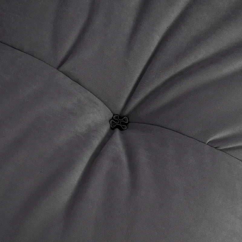 89  Modern Section Sofa with Arms Velvet Fabric Sofa For Living Room