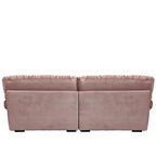89  Modern Section Sofa with Arms Velvet Fabric Sofa For Living Room