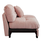 89  Modern Section Sofa with Arms Velvet Fabric Sofa For Living Room