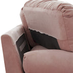 89  Modern Section Sofa with Arms Velvet Fabric Sofa For Living Room